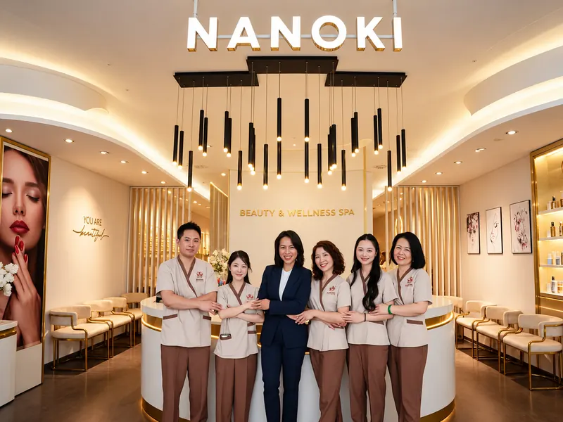 Das Nanoki-Team vor dem Eingang des Studios